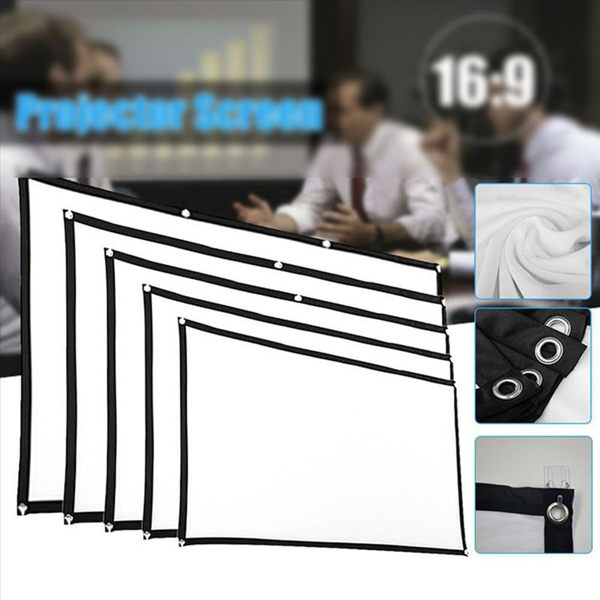 Projector Screen 100 Inch - a86g nieuw draagbaar projectiescherm voor thuisbioscoop,