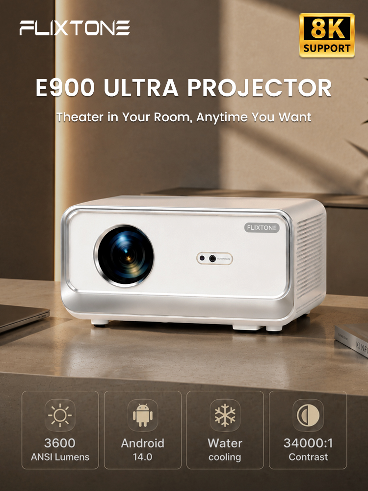 Home Cinema Complet - FlixTone E900 Ultra 4K Full HD