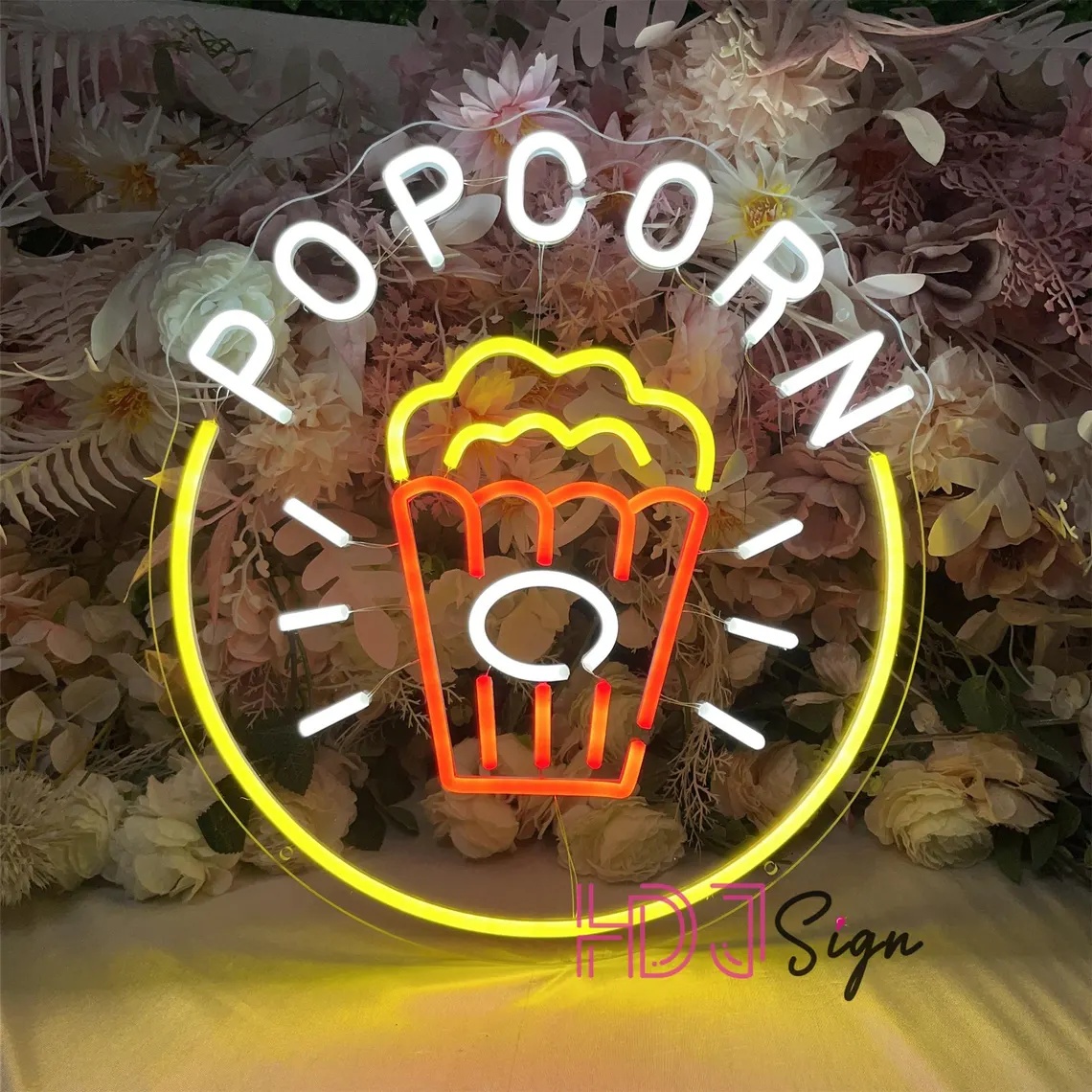 Home Cinema Wall Lights - Popcorn LED-neonreclamebord, neonlicht voor de foodbar,