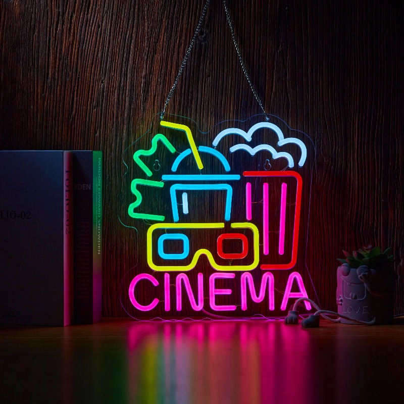Home Cinema Wall Lights - Cinema Neon Sign, Film Tijd Nacht