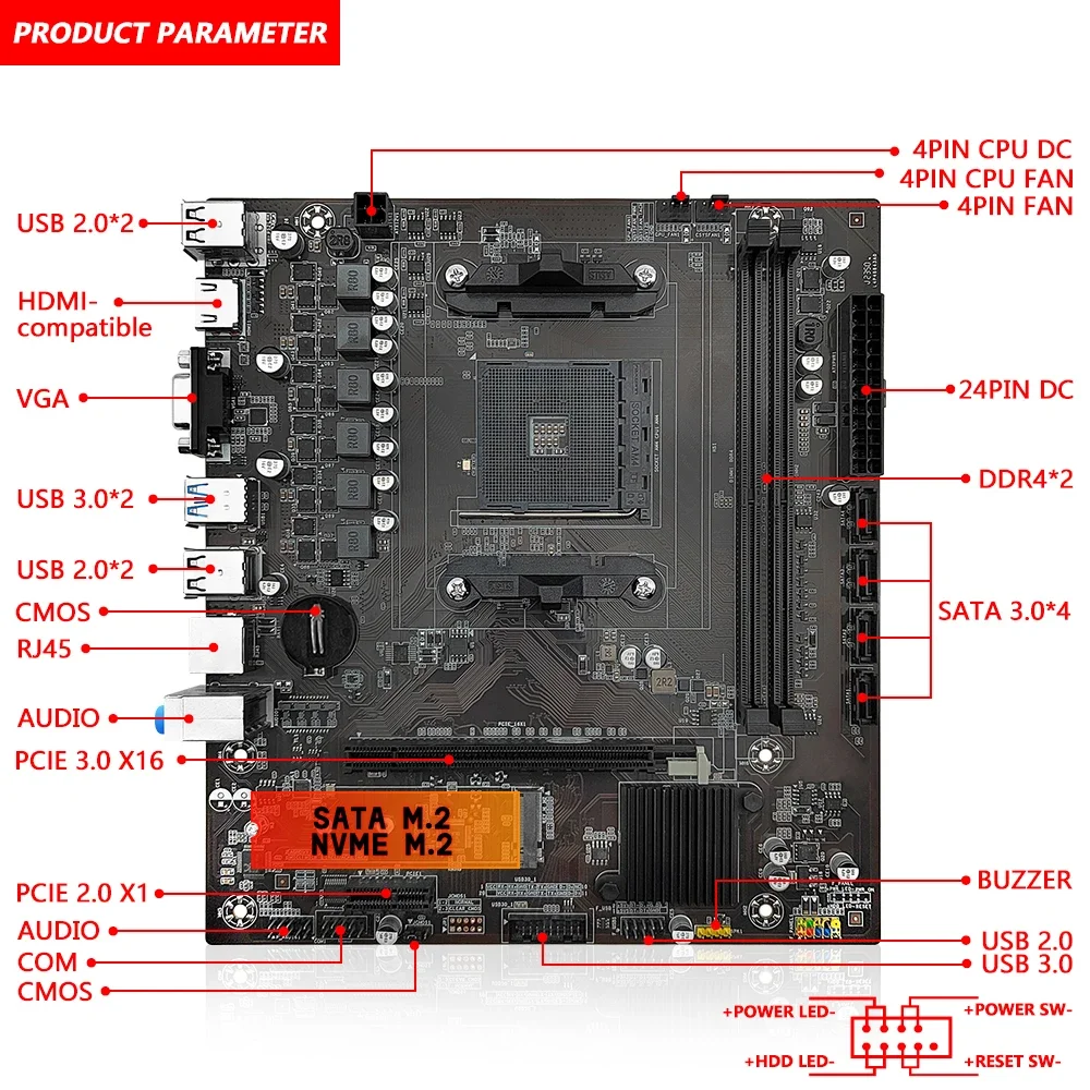 MACHINIST B450 Moederbord AMD  - Home Cinema Video Processor recensie en prijs