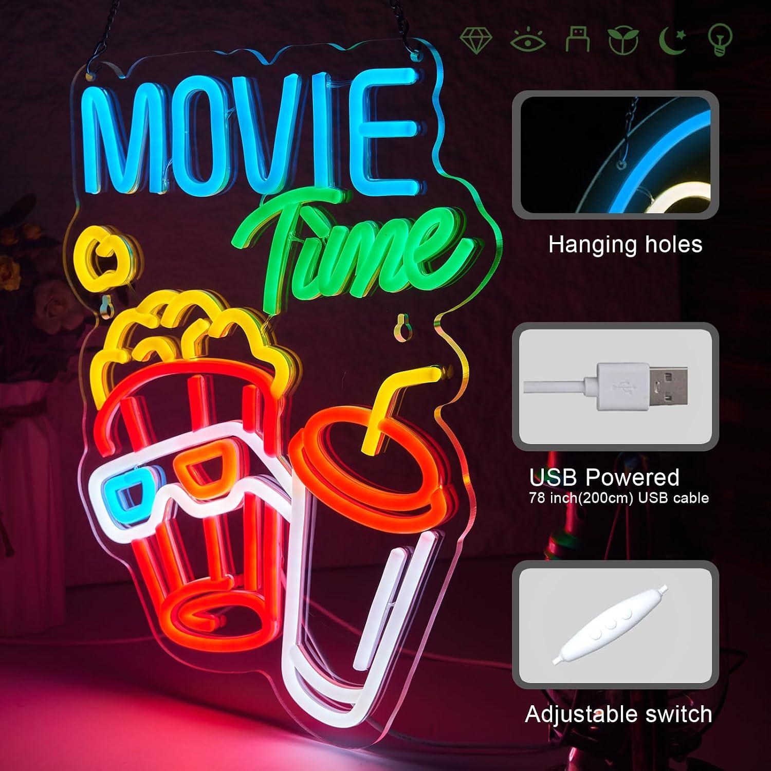 Movie Time Neonbord USB Dimbar - Home Cinema Wall Lights recensie en prijs