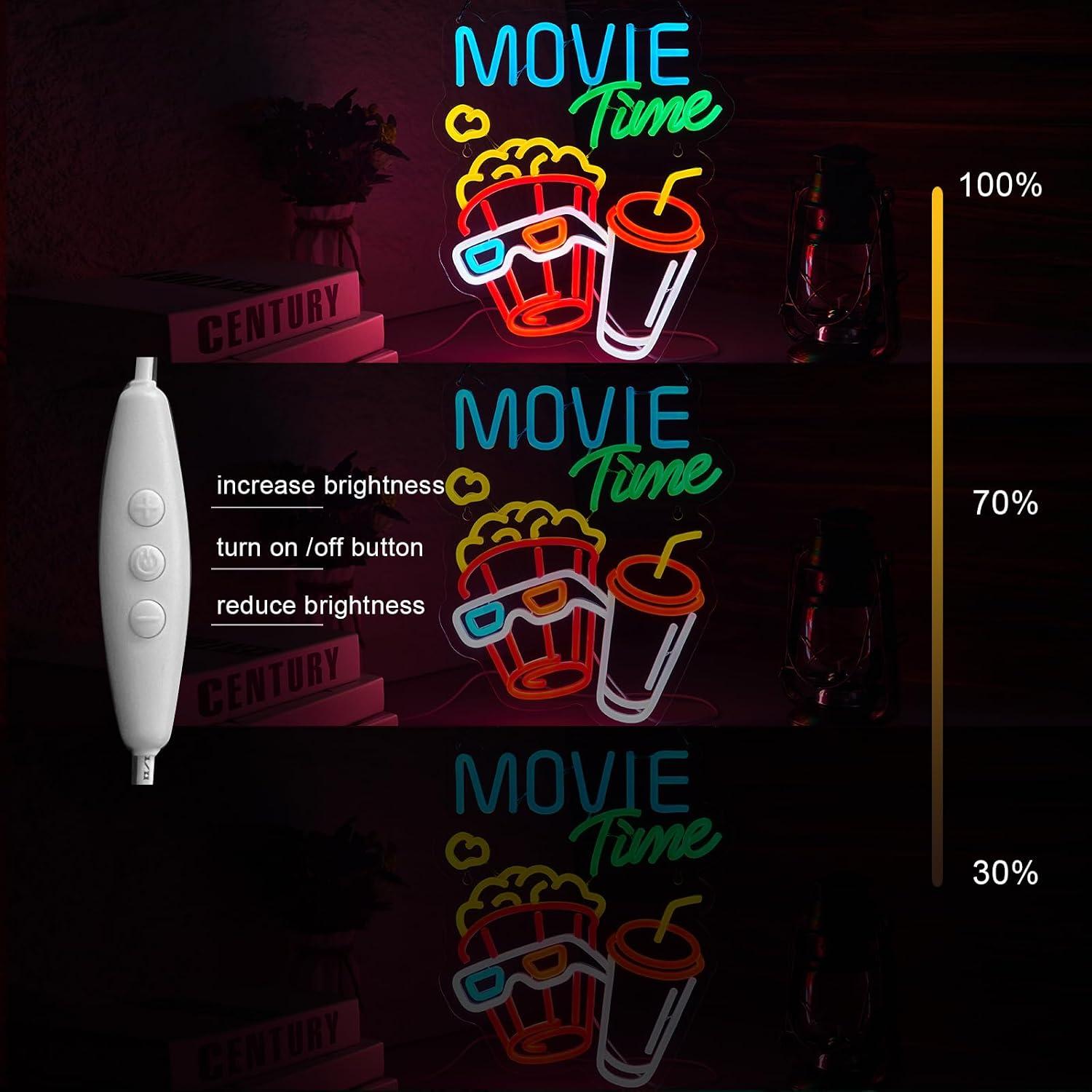 Movie Time Neonbord USB Dimbar - Home Cinema Wall Lights recensie en prijs