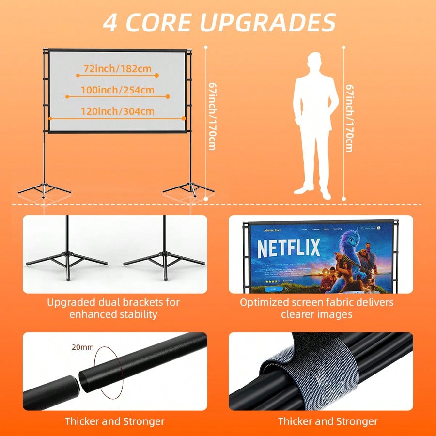 XBJ 100 inch 4K Ultra HD proje - Projector Screen 100 Inch recensie en prijs