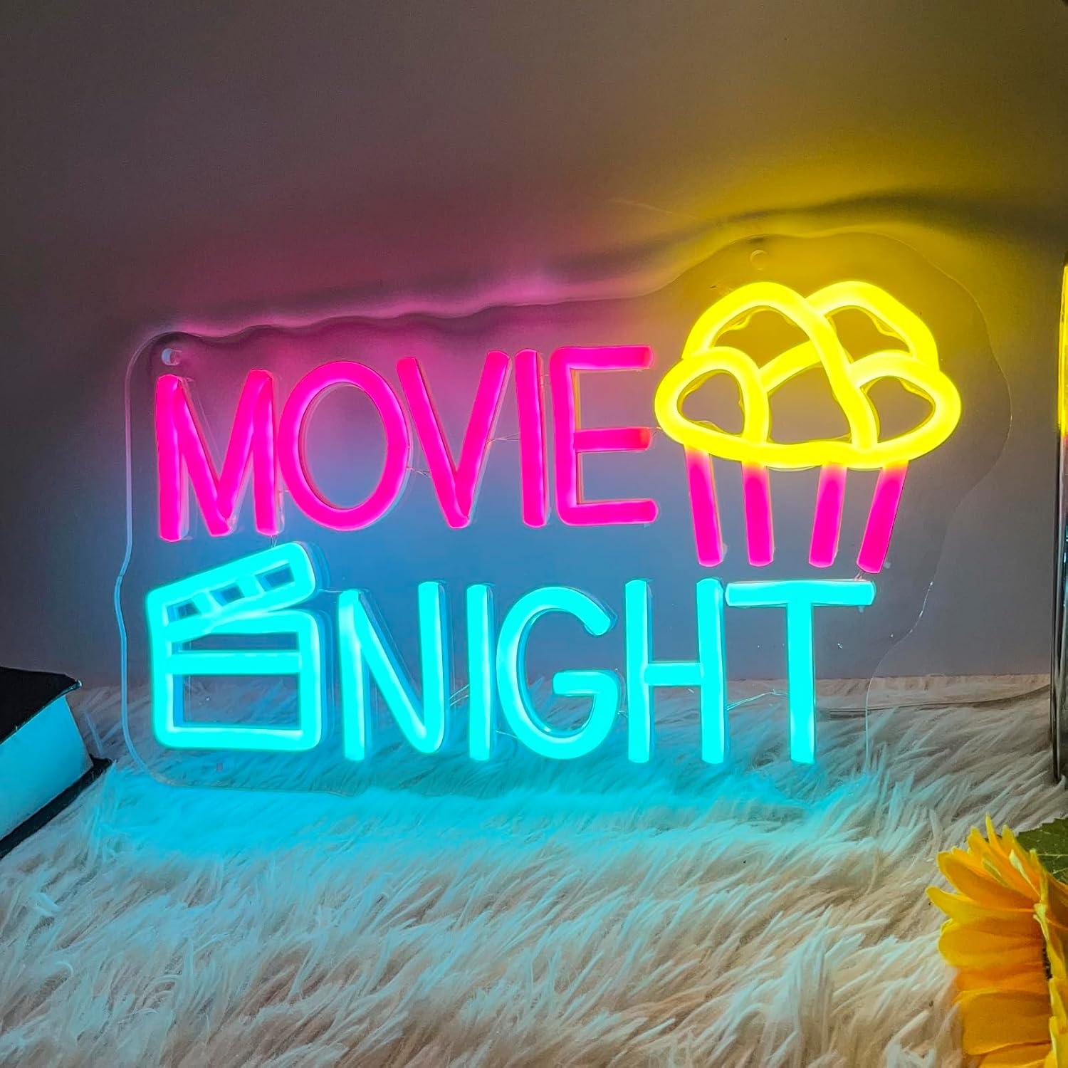 Filmaand met popcorn neonrecla - Home Cinema Wall Lights recensie en prijs