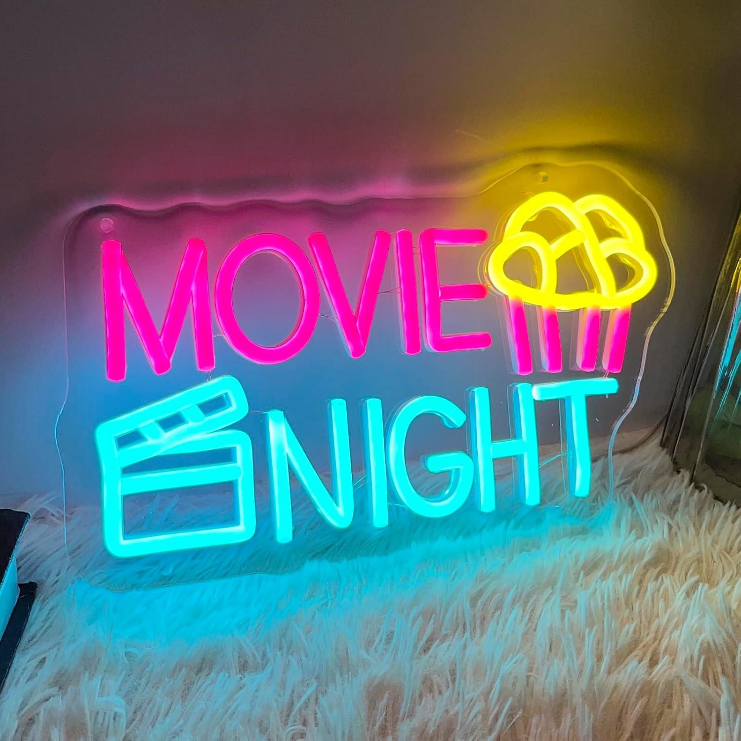 Filmaand met popcorn neonrecla - Home Cinema Wall Lights recensie en prijs
