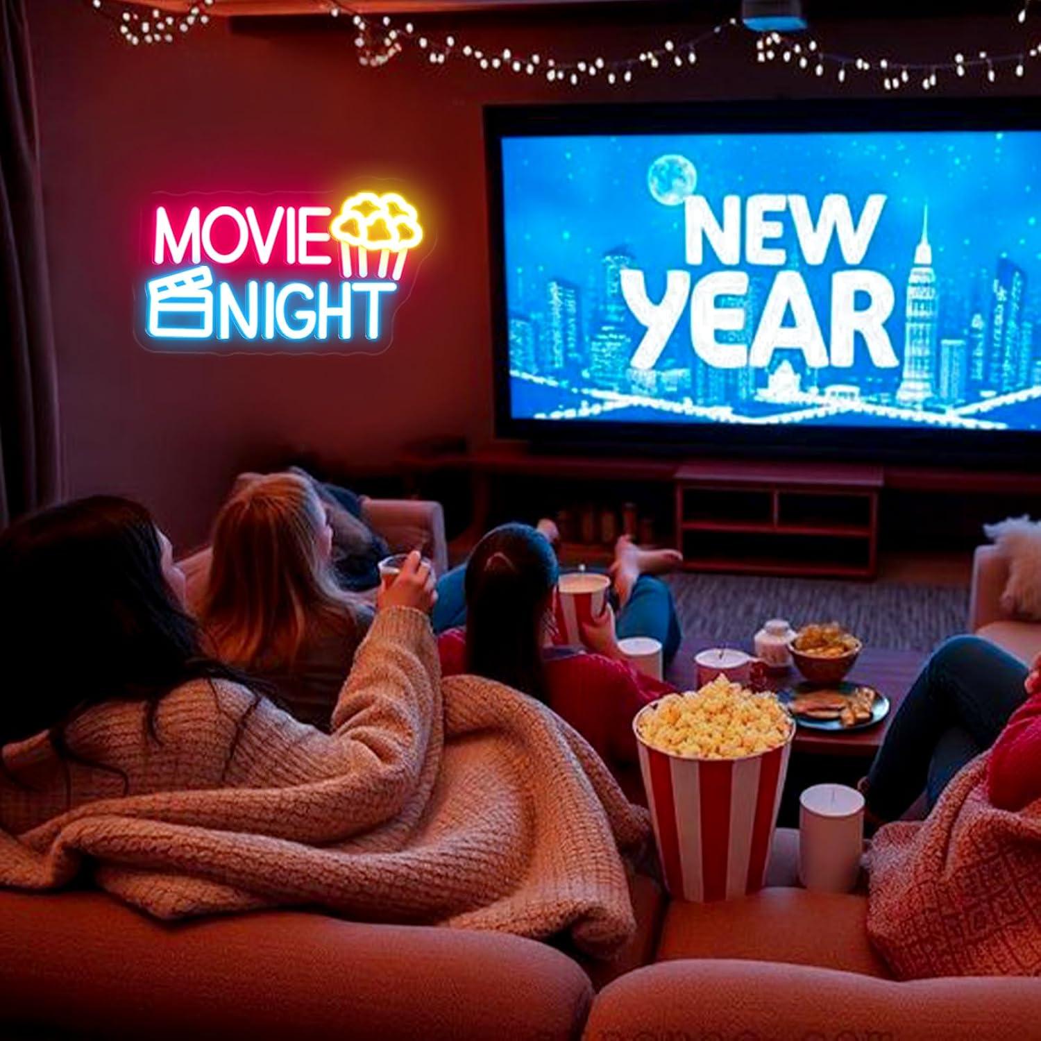 Filmaand met popcorn neonrecla - Home Cinema Wall Lights recensie en prijs