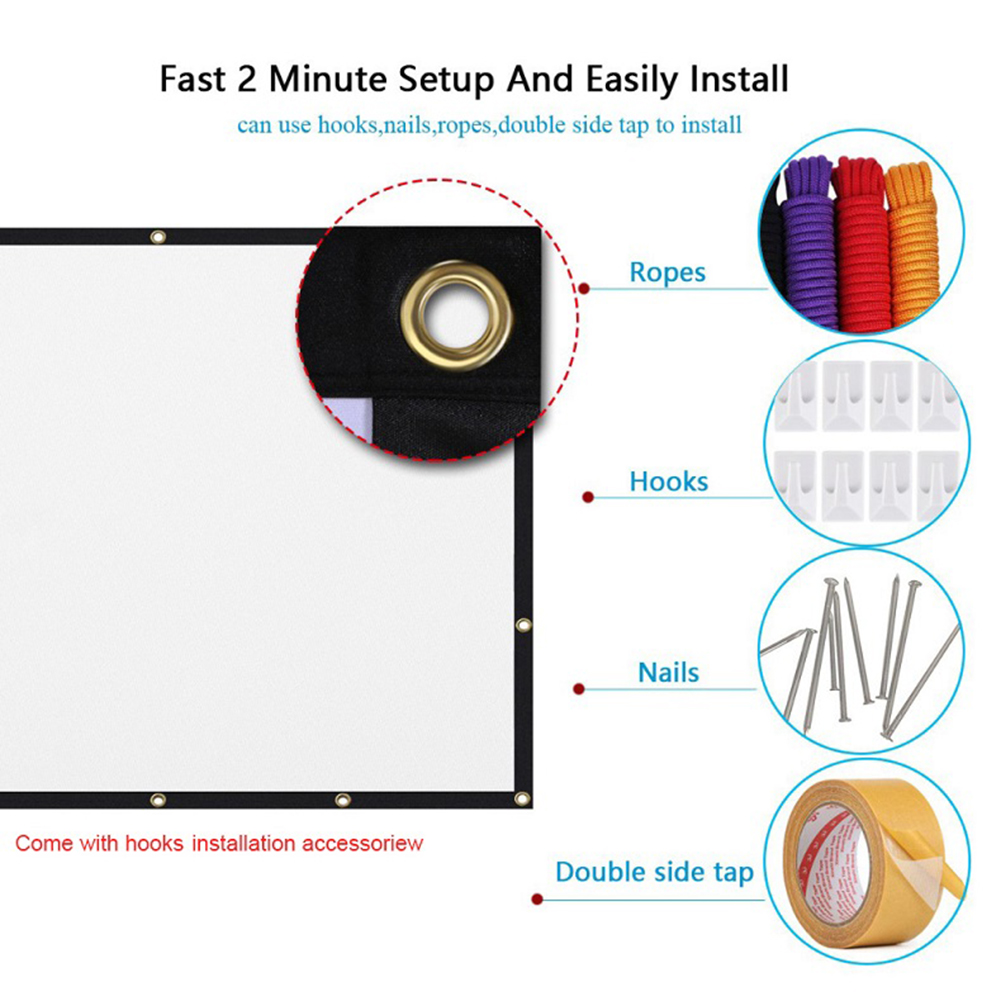 Draagbaar Projectorscherm Eenv - Projector Screen 100 Inch recensie en prijs