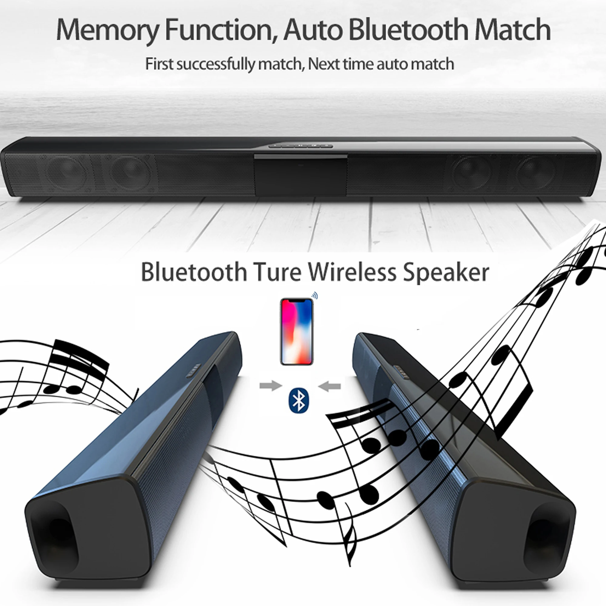 40W High Power Soundbar voor T - Home Cinema Wireless Speakers recensie en prijs