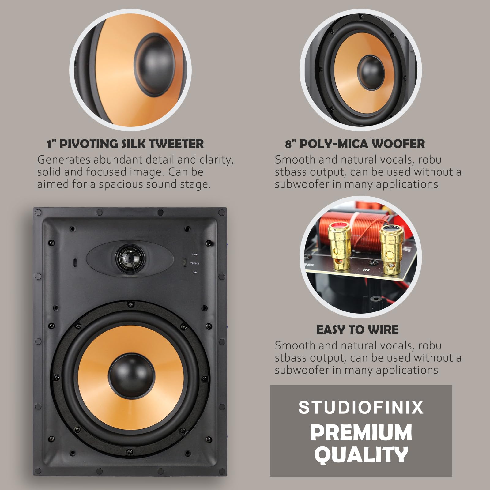 STUDIOFINIX 8 Inch 2-weg In-Wa - Home Cinema Complet recensie en prijs