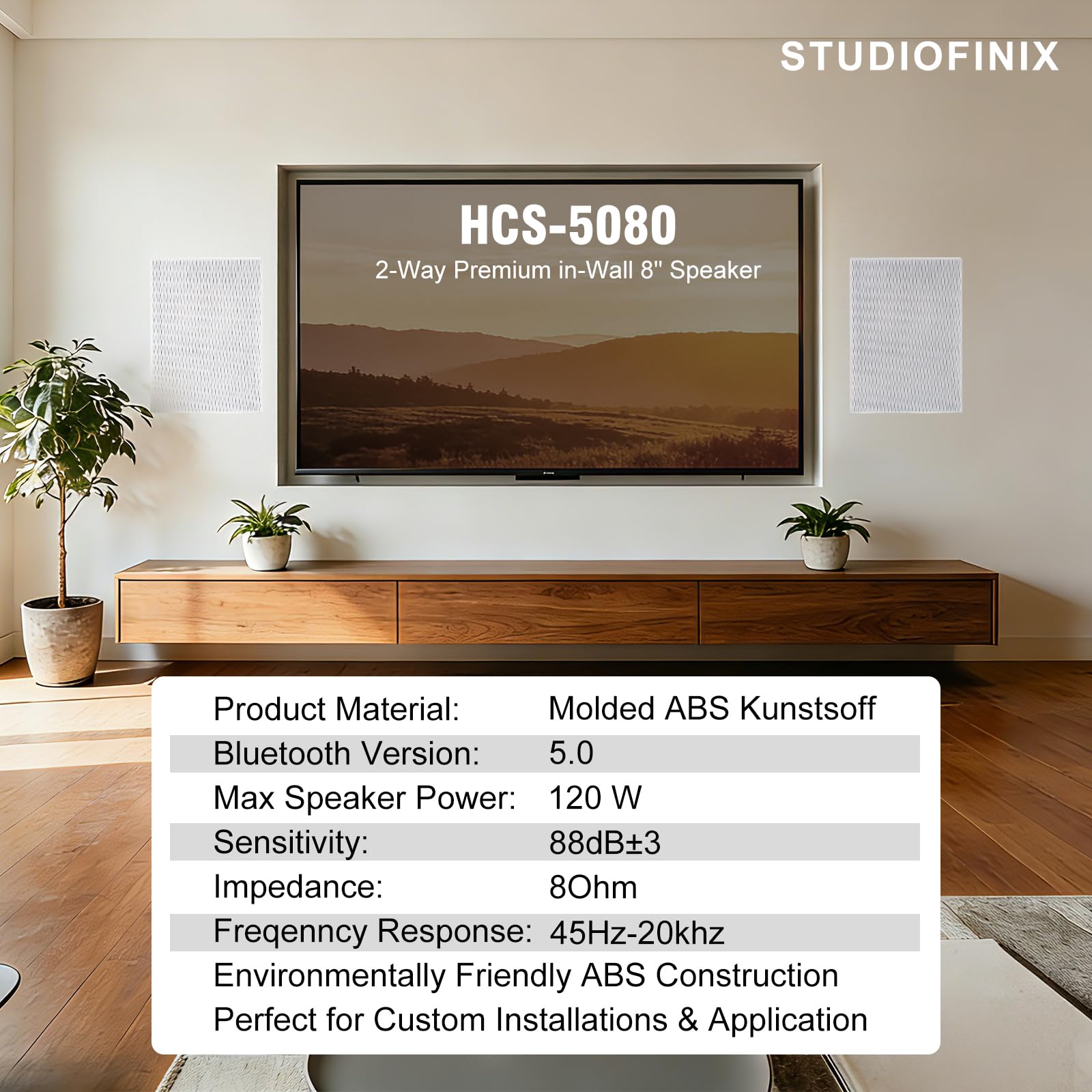 STUDIOFINIX 8 Inch 2-weg In-Wa - Home Cinema Complet recensie en prijs