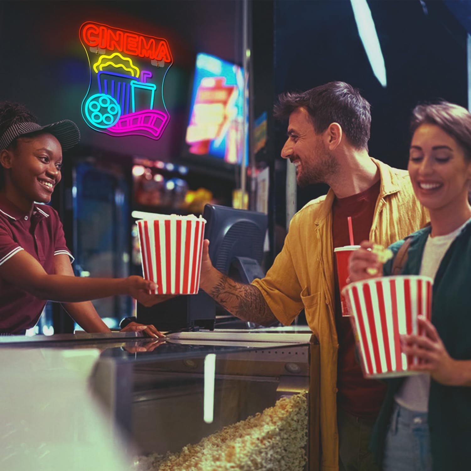 Cinema Neon Sign USB-aangedrev - Home Cinema Wall Lights recensie en prijs