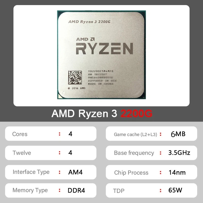 AMD Ryzen 3 2200G CPU voor HTP - Home Cinema Video Processor recensie en prijs